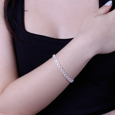 Pulseira de Prata Coração - 63900